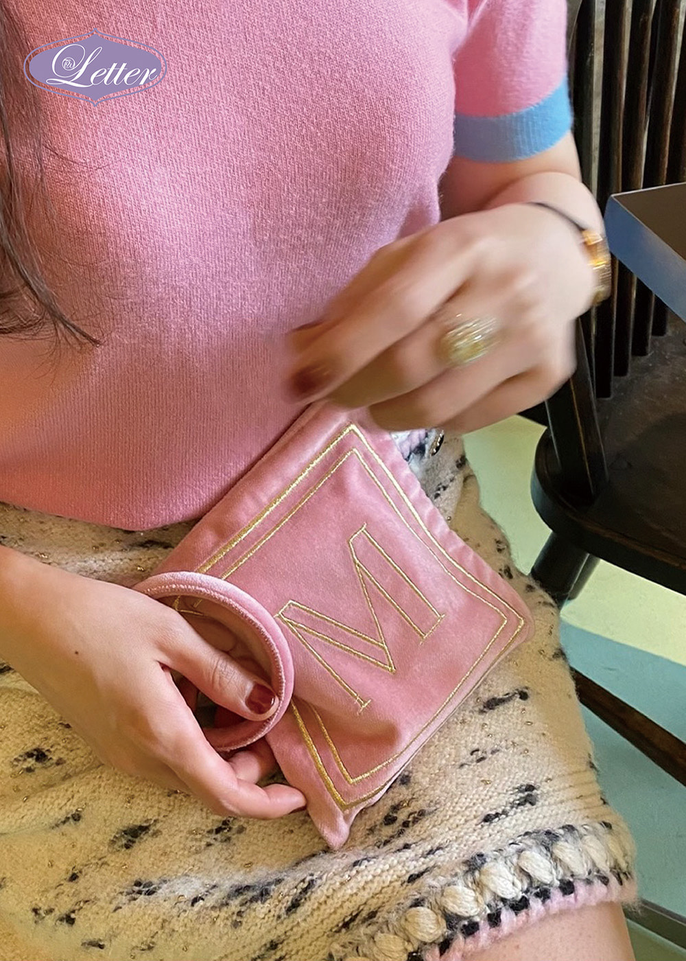 TW Classic Initial Pouch (Pink)